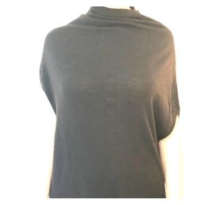 Rick Owen black Knitted cotton turtleneck top